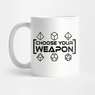 Choose Your Weapon RPG Dice Mug